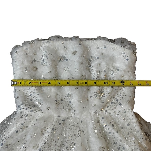 NWT Altar'd State Demi Embellished 3D Florals Strapless Dress Bridal Formal Smll - Picture 10 of 13